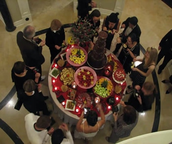 Chocolate fountain charity event