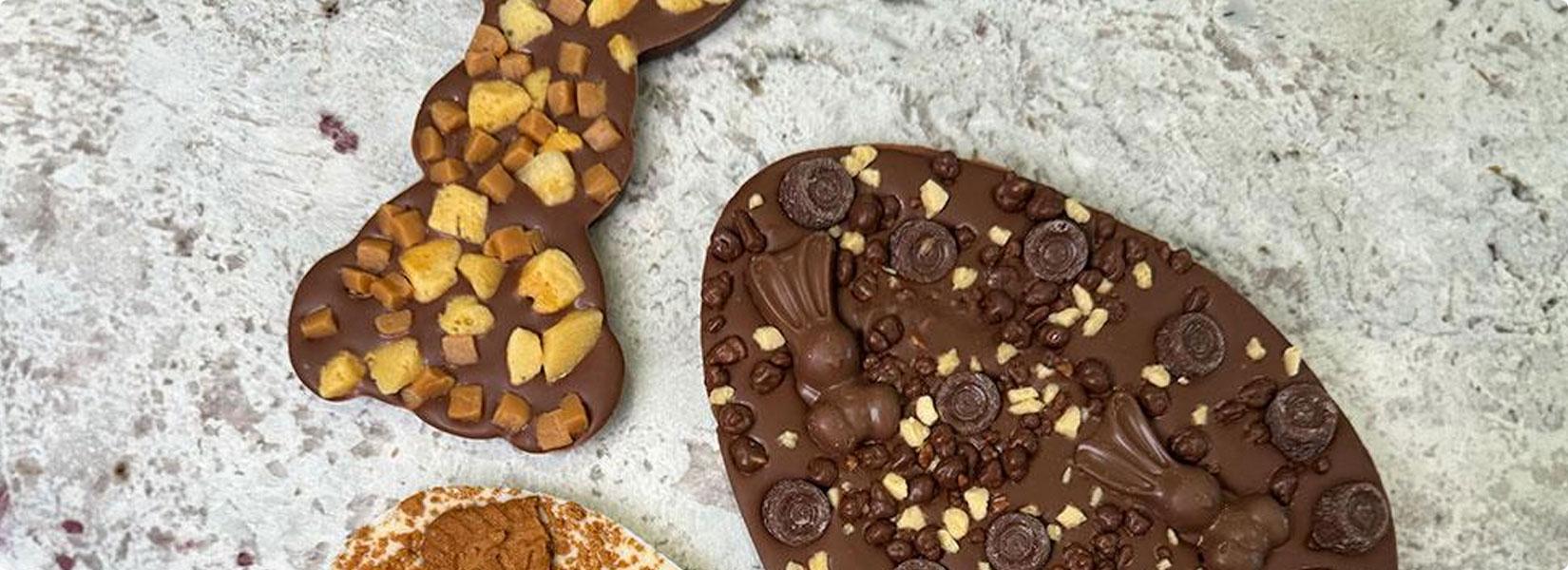 Easter Chocolates made with moulds