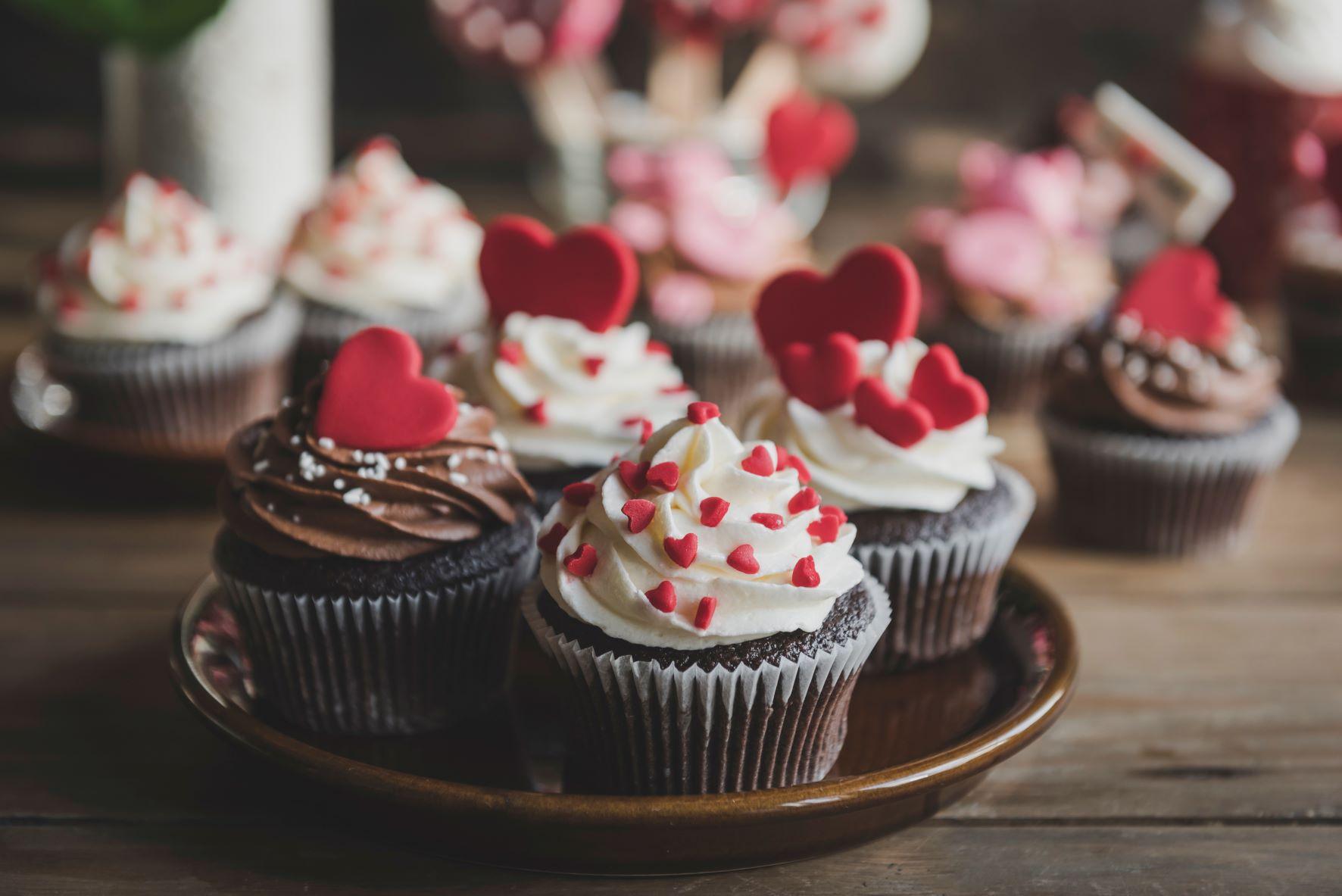 Valentine's chocolate cupcakes