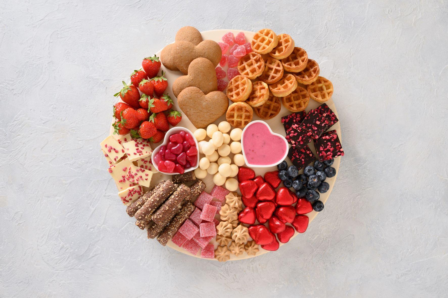 Valentine's Day dipping platter