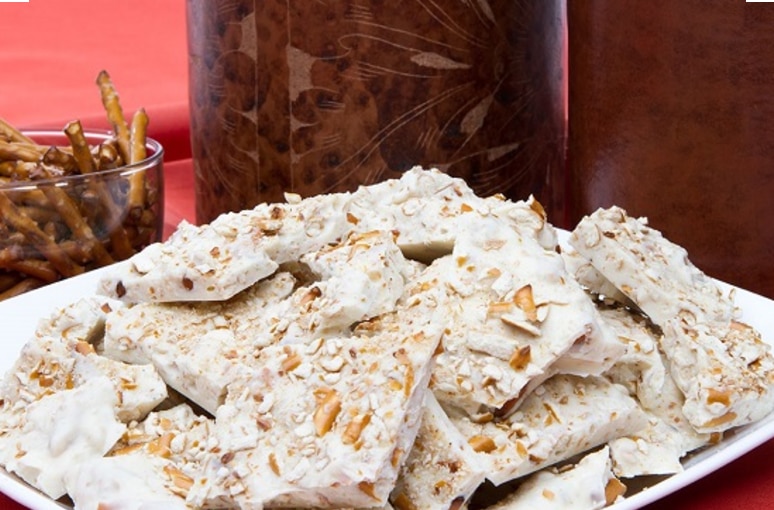 White Chocolate Bark with Pretzels