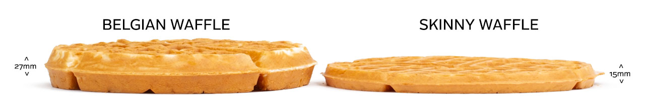Belgian Waffle vs Skinny Waffle