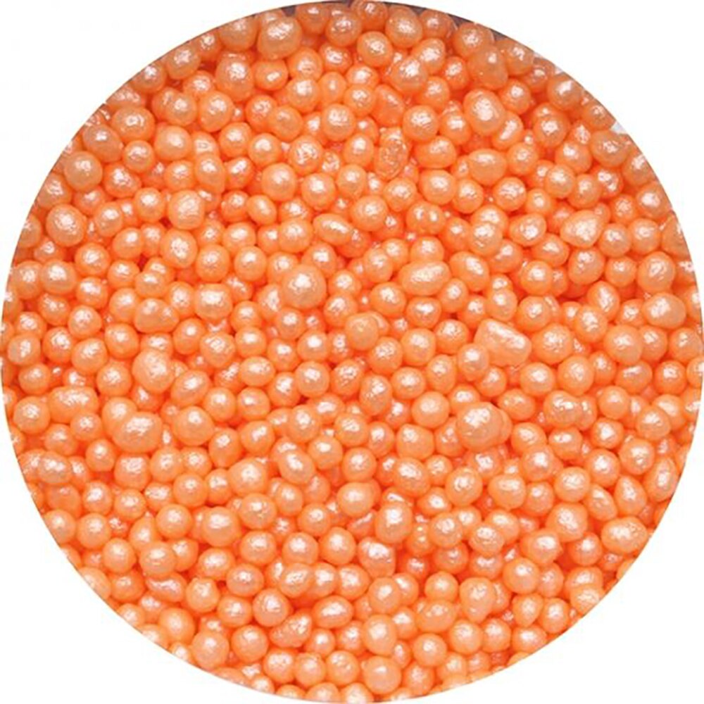 Candy Sprinkle Beads - Orange Shimmer 26oz Bulk