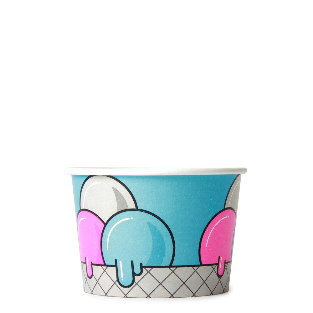 4oz Disposable Ice Cream Cups Case - 1,000pcs