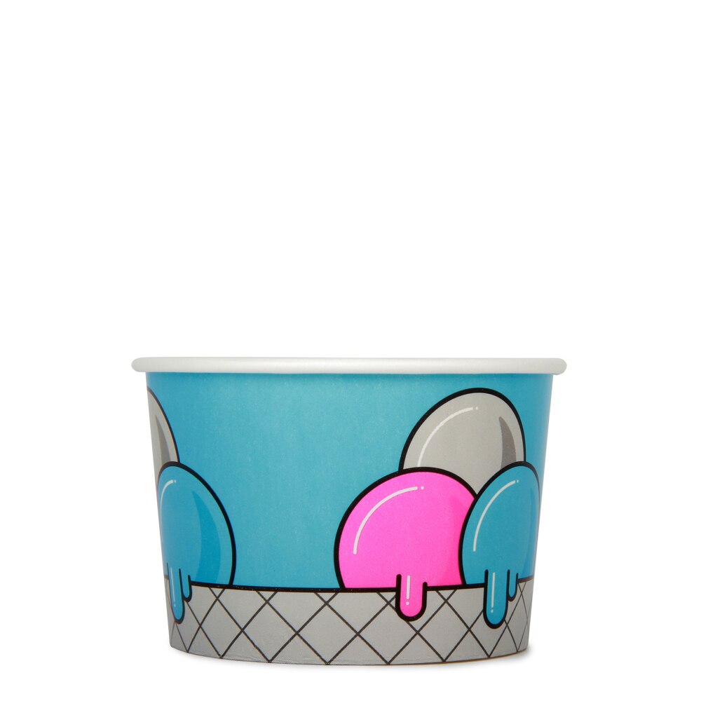 5oz Disposable Ice Cream Cups - 50pc sleeve
