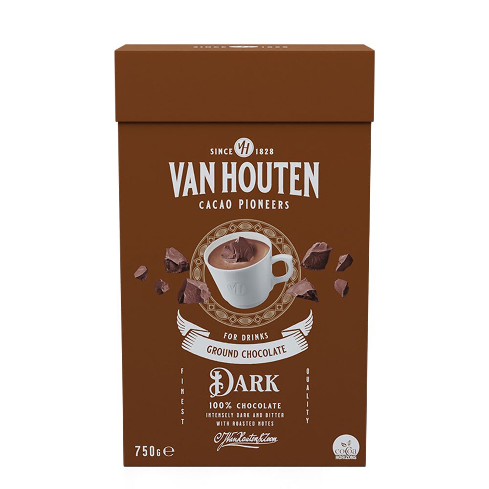 Van Houten Dark Hot Chocolate Drink Powder 1.65lb Box